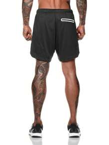 3 Pcs Men's Workout Shorts, Athletic Training Shorts Quick Dry Lightweight With Phone Pockets For Gym Workout Running