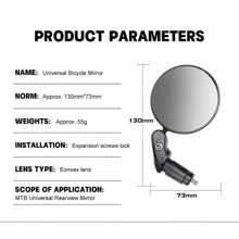 1 para obrotowych lusterek wstecznych do kierownicy roweru górskiego/szosowego 360°, wypukłych o wysokiej rozdzielczości i szerokim kącie widzenia