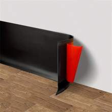 1pc 1m/2m Long 10cm Wide Flexible Baseboard Made Of Soft PVC Kickboard Line, Plastic Floor Skirting Line, Waterproof Self-Adhesive, Decorative Component