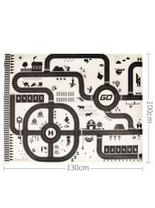 1pc, City Traffic Play Mat, Large Non-Woven Game Pad, Waterproof Moisture-Proof, Interactive Road Map For Kids Playing With Toy Cars, Room Decor, Educational Tool Christmas Gift(Random Accessories)