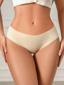 3pcs/Set Women's Simple, Comfortable, Traceless, Skin-Friendly And Versatile Triangle Panties - Multicolor - View 3