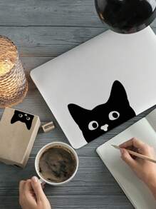 1 miếng dán da trang trí hình mèo dễ thương cho máy tính xách tay, điện thoại di động, ô tô và các dịp khác, đây là lựa chọn tuyệt vời để tô điểm cho cuộc sống của bạn! - Nhiều màu - Xem 9