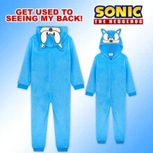 SONIC THE HEDGEHOG Onesie Loungewear - Blue - View 4