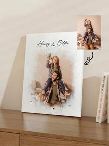 1 Stück gerahmte Aquarellmalerei, Geschenke, benutzerdefinierte Aquarellporträts, personalisierte Geschenke, Familienporträts, Hochzeitsgeschenke, Multifunktional, dekorativ, schimmelbeständig, wiederverwendbar, niedlich, hochwertig, vintage, farbig, individuell, personalisiert, einzigartig, ideale Geschenke für ihn, ideale Geschenke für sie, sie, Freund, Freundin, Vater, Mutter, Familie, Freunde, Sohn, Tochter, Schüler, Esszimmer, Bad, Wohnzimmer, Schlafzimmer, Büro, Teeraum, Schule, Zuhause, Schlafzimmer Auffrischung