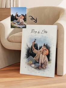 1 Stück gerahmte Aquarellmalerei, Geschenke, benutzerdefinierte Aquarellporträts, personalisierte Geschenke, Familienporträts, Hochzeitsgeschenke, Multifunktional, dekorativ, schimmelbeständig, wiederverwendbar, niedlich, hochwertig, vintage, farbig, individuell, personalisiert, einzigartig, ideale Geschenke für ihn, ideale Geschenke für sie, sie, Freund, Freundin, Vater, Mutter, Familie, Freunde, Sohn, Tochter, Schüler, Esszimmer, Bad, Wohnzimmer, Schlafzimmer, Büro, Teeraum, Schule, Zuhause, Schlafzimmer Auffrischung