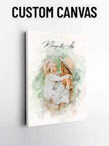 1 Stück gerahmte Aquarellmalerei, Geschenke, benutzerdefinierte Aquarellporträts, personalisierte Geschenke, Familienporträts, Hochzeitsgeschenke, Multifunktional, dekorativ, schimmelbeständig, wiederverwendbar, niedlich, hochwertig, vintage, farbig, individuell, personalisiert, einzigartig, ideale Geschenke für ihn, ideale Geschenke für sie, sie, Freund, Freundin, Vater, Mutter, Familie, Freunde, Sohn, Tochter, Schüler, Esszimmer, Bad, Wohnzimmer, Schlafzimmer, Büro, Teeraum, Schule, Zuhause, Schlafzimmer Auffrischung