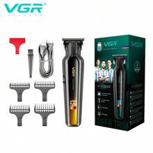 VGR Hair Clipper Electric Digital Display Trimmer Three Colors Available Portable Hair Clipper Long Time Use Cordless Clipper Finishing Barber Hair Clipper V-930