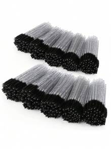 500 stuks, 100 stuks, 10 stuks wegwerpbare mascaraborstels,
zwarte spoolie, geschikt voor wenkbrauwen, mascara-extender, roze