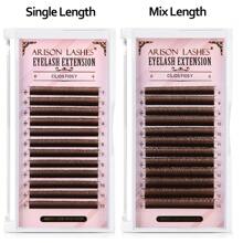 ARISON Brown 0.07mm YY Lashes Super Soft and Nature Y-Shape Eyelashes Extension Double Tip Lashes Eyelash Cilios YY For Beauty Salon DIY Premade Volume Eye Lash
