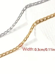 1 Metro Corrente Cubana de Aço Inoxidável da Moda para Colar DIY, Pulseira, Acessórios de Joias