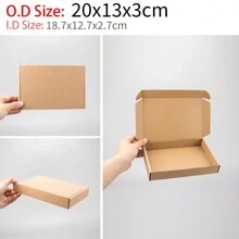 8pcs Paper Box Packaging, Multiple Sizes Available, 3-Ply Corrugated Paper Box, Shipping Box, Postal Box, Express Delivery Box, Suitable For Personal & Small Business Product Packaging And Postal Delivery