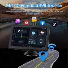 Portable Truck GPS Navigator (7-Inch GPS + Sunshade) High-Resolution Touch Screen Truck GPS Navigator - Trucking GPS With Entertainment, Satellite Navigation, Real-Time Traffic Updates, And Lane Guidance - 黑色 - 查看 9