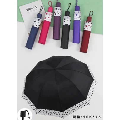 111 - Guarda Chuva Barracão Modelo Bolinha na Barra