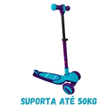 Patinete Infantil dobrável com Led 3 rodas até 50Kg Dream Light Azul