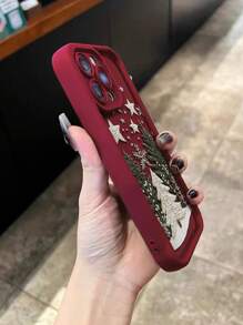 冬季苹果圣诞树印花软手机壳适用于 iPhone 16/15/XR/7p8p/P12 Pro Max/P13 Pro Max/P14 Pro Max/P13/P14/P11/P12/P14 女款防摔可爱时尚厚保护套 - 彩色 - 查看 6