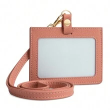 Horizontal ID Card Holder Card Case Lanyard For Women Name Tag Lanyard Employee ID Badge Business Card Commuter Wallet Double Sided Holds Up To 3 Cards Credit Card Wallet Mini Wallet Purse Wallet Card Wallet