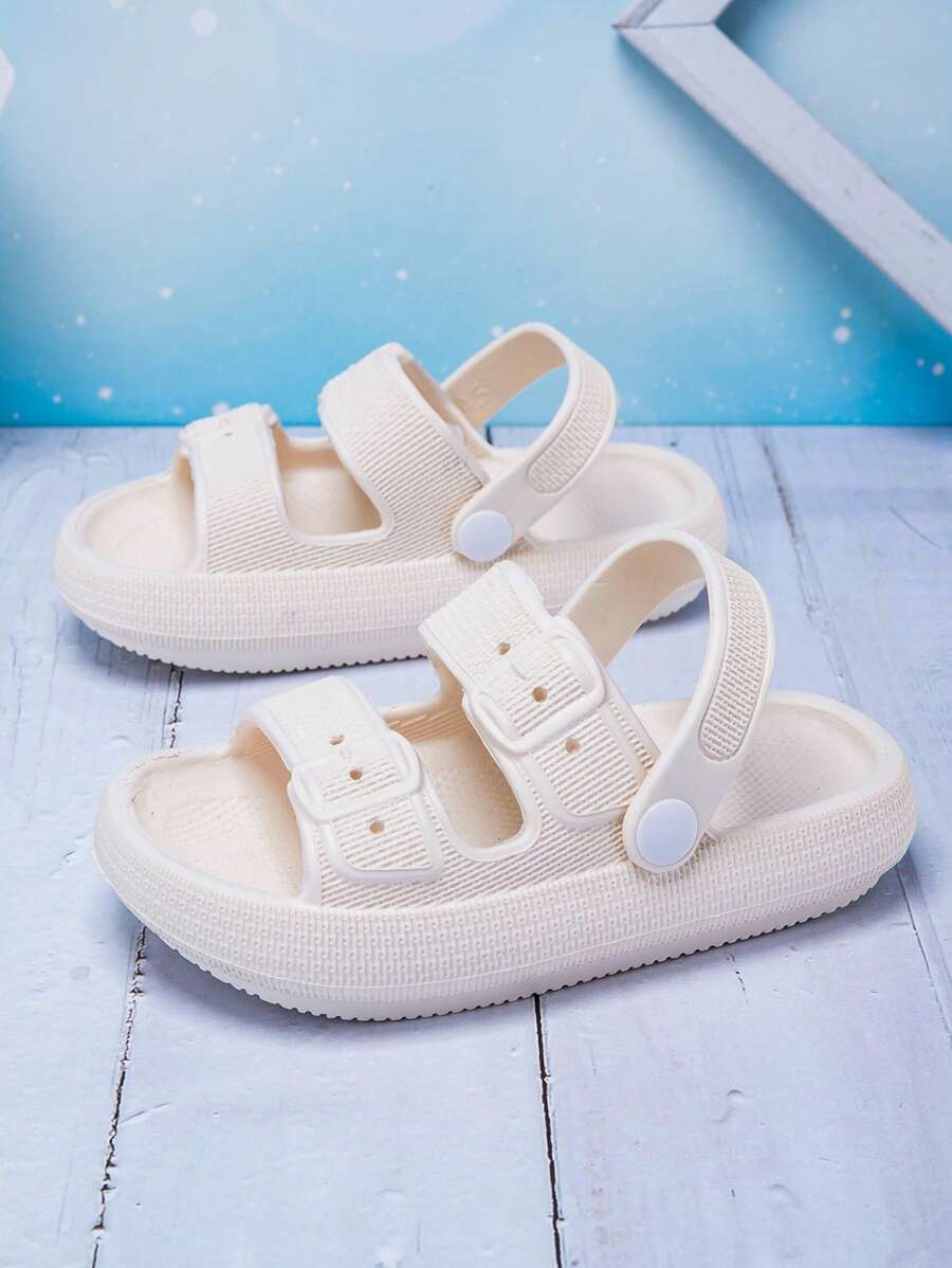 夏季男女款儿童休闲轻便镂空透气软底凉鞋 - 米色 - 查看 1