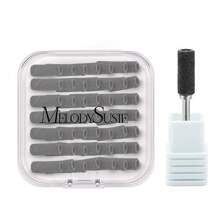 MelodySusie 50 Pcs Nail Drill Bits Small Sanding Bands With 3.1mm Mandrel Bit Nail Supplies, 240 Grit Nail File For Acrylic Nails Gel Manicures And Pedicure, Black - 240 粒度 - 黑色 - 查看 1
