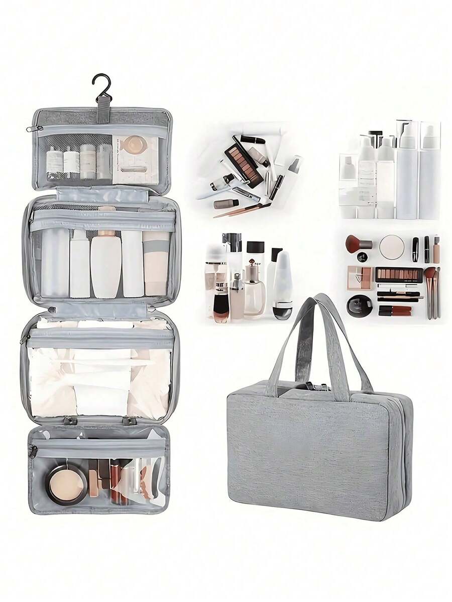 Women Toiletry Bag Hanging Travel Makeup Organizer Cosmetic Bag Makeup Bag Wash Bag Toiletry Travel Bag Makeup Storage Beach Beach Bag Vacation Holiday Essentials School Supplies Travel Essentials Ladies For College Dorm Bathroom