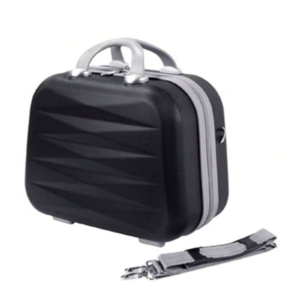 Frasqueiras Maleta De Viagem Com Alça Transversal Grande Preta Necessaire ABS Rígido Maleta de Mão