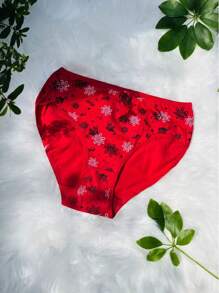 12Pcs Super Comfortable Women Panties High Density Breathable Moisture Wicking Stretchy Intimates Plus Size Cotton Briefs Stylish Prints Assorted Colors Womens Everyday Lingerie Underwear(6 Color Random Delivery) - 彩色 - 查看 4