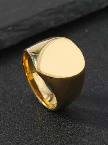 Anillo personalizado de acero inoxidable grabado para hombres, regalo de aniversario o festivo