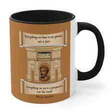 Taza de 11 oz, ideas de regalo de cumpleaños para esposa, taza de afirmación, taza de café estoica, Marcus Aurelio, citas estoicas, estoicismo, citas inteligentes, obsequio, regalo para él, interior negro - 1 - Ver 2