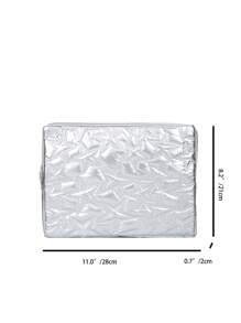 Geantă pentru laptop cu model stea, husă argintie pentru laptop cu stea cu cinci colțuri, compatibilă cu laptopuri MacBook 13/13,3/14/15/16 inch, Air/Pro, M3/M2/M1 Max PC, laptop, notebook, Chromebook