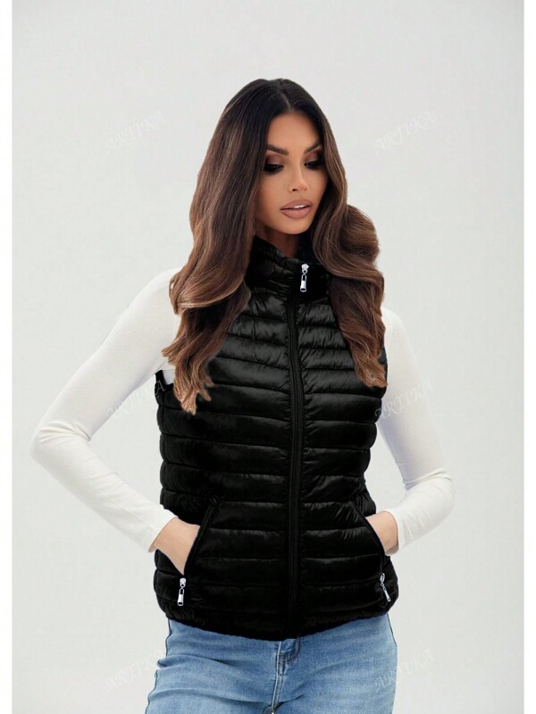 Gilet casual versatile donna, tinta unita, invernale
