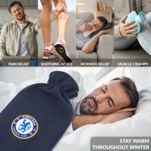 Chelsea F.C. Hot Water Bottle With Soft Cover 1.8L Football Gift - Blue - View 3