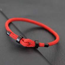 51Luckind Fashionable Men's Bracelet, Stainless Steel Clasp, Handmade, Adjustable, Lucky Red String Bracelet, Outdoor Sports Cycling Bracelet - Men's Bracelet - View 13