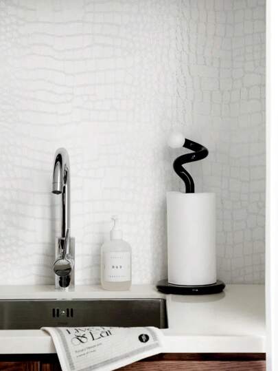 1roll Crocodile Wallpaper Lavish Zwart Matte Textured Self Removable Home ation Renovation Paste The Wand Product view 4