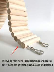 1 件仓鼠围栏实木格子梯，多种长度选择（20 厘米/30 厘米/40 厘米/50 厘米），木制拱桥隐藏围栏隧道装饰，仓鼠景观配件，小宠物用品 - 彩色 - 查看 4