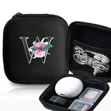 Proteção para fone de ouvido Organizador de cabo compacto Estojo quadrado Mini bolsa portátil com zíper para fone de ouvido/USB Bolsa de armazenamento Organizador de cabo de dados USB Bolsa portátil Caixa de armazenamento de itens pequenos