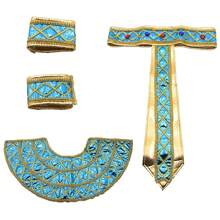Set de accesorii pentru costume egiptene Faraon egiptean caciulă, guler egiptean, brățări pentru jocuri de rol de Halloween, cosplay