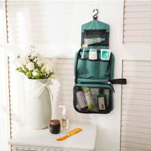1 pièce Sac de toilette pliable organisateur Sac de rangement suspendu Sac de maquillage de salle de bain Cas de séparation sèche et humide Sac cosmétique Sacs de maquillage Organisateur de maquillage Rangement de maquillage