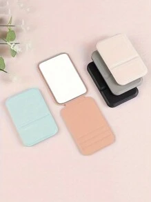 1/2pcs Folding Portable Makeup Mirror, Cosmetic Mirror With Stand, Travel Mirror, Beauty Supplies, Desktop Makeup Mirror,Rectangle Desktop Compact Mirror Folding Small Simple Style Makeup Mirror Travel Portable Cosmetic Touch-Up Mirror For Women Gift