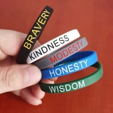 4-10pcs Motivational Silicone Bracelets, Suitable For Men And Women, Never Give Up Wristbands