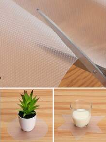 1 卷厨房橱柜搁板衬垫冰箱衬垫，防水防油厨房橱柜衬垫，耐用塑料抽屉垫 EVA 材料，搁板用非粘性冰箱衬垫 - 透明廚房墊紙 - 查看 1