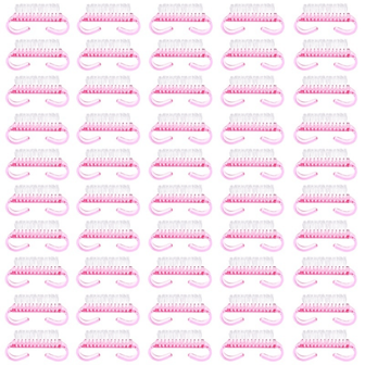 Nail Brush Dust Brush Semi Transparent Dust Brush Nail Cleaning Brush Plastic Brush Set