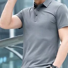 Men's Shirts And Short Sleeve Polos Casual Fashion - 灰色 - 查看 4