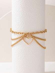 imoli 1pc Adjustable Starfish Anklet (Chain Length Can Be Customized) - 20014-love - View 5
