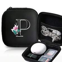 Proteção para fone de ouvido Organizador de cabo compacto Estojo quadrado Mini bolsa portátil com zíper para fone de ouvido/USB Bolsa de armazenamento Organizador de cabo de dados USB Bolsa portátil Caixa de armazenamento de itens pequenos