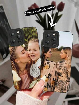 1pc Customizable Matte Black Silicone Phone Case With DIY Pattern Design, Lens Protection Compatible With Apple IPhone 16 Pro Max/16 Pro/15 Pro Max/14 Pro Max/13 Pro Max/A12/A13/A14/A15/A52/A54/A55/13C, OPPO A15/A17, Honor X6A/X7B/X8B/X6, S23 Ultra/S24 Ultra/A52S, VIVO, OPPO, Redmi, Honor, Infinix Stylish,Colorful,Cute,Contracted,Matching Phone Cases,Kawaii Custom,Personalized,Unique,Customized Ideal Gifts For Him,Ideal Gifts For Her Boyfriend,Girlfriend,Family,Friends,Grandparents,Couple,Pet Lovers For Anniversaries,For Birthdays,For Graduation,For Weddings,For Prom,For Mother's Day,For Father's Day