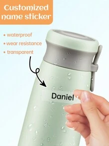 90 件定制透明贴纸，带自定义名称，可爱卡通图案防水抗撕裂贴纸，个性化标签，完美的节日办公室创新学校用品，密封，免烫，可重复使用，粘性精致，可爱，可爱 - 彩色 - 查看 2