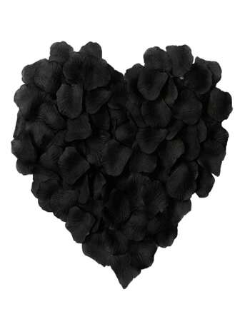 2000pcs - Rose Petals Decor, Black Rose Petals Suitable For Wedding, Party, Gift Box Filler, Romantic Rose, Proposal Rose Petals, Black, Wedding Decor, Home Decor, Ramadan Decor, Room Decor, Party Favors, Bridal Gift, Valentine's Day, Birthday, Graduation, Bachelorette Party And More Occasions