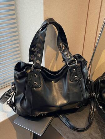 复古简约大容量时尚学生/上班通勤手提包