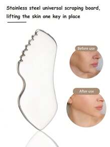 2pcs Stainless Steel Gua Sha Massage Board, Heart & Dolphin Shaped, Face, Neck, Lymphatic Drainage, Full Body Muscle Relaxation