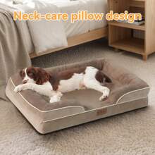 1pc Pet Cat Dog Sofa Bed Cushion, Comfortable Support For Spine, Removable And Washable, Blue Memory Foam, Suitable For Small/Medium/Large Cats And Dogs, All Season