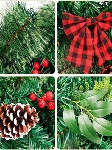 1 Pack 8.8 Ft Christmas Lighted Garland, Battery Operated Christmas Garland With Lights, Pre Lit Garland Wreath For Indoor Home Winter Holiday New Year Xmas Decorations - White - View 7
